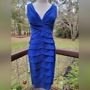 Adrianna Papell Elegant Blue Sleeveless Dress